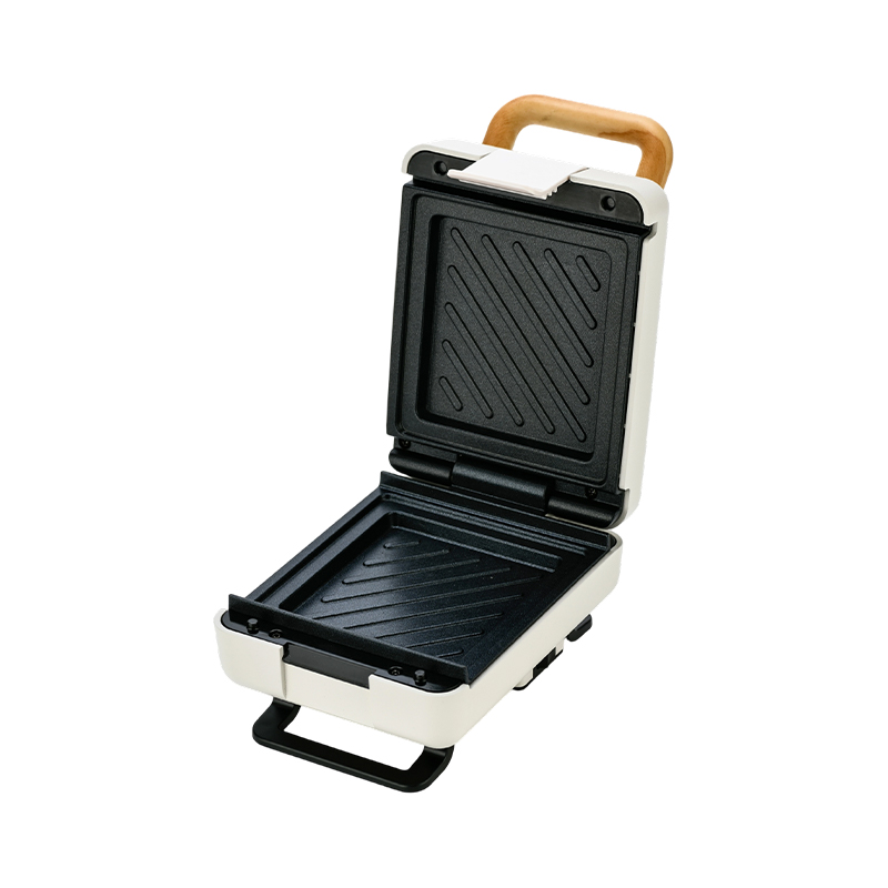 Pembuat Sandwic BJX-S015 dengan Pemegang Bijian Kayu dan Plat Tetap