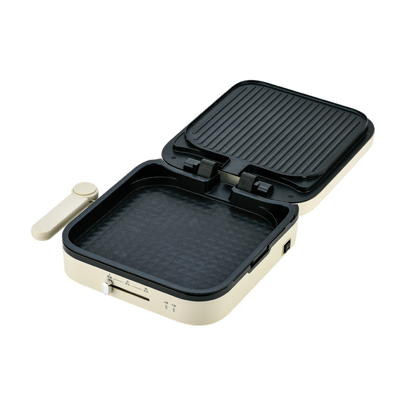 BJX-S023 28x28cm Pinggan Besar dengan Kawalan Suhu Pembuat Panini & Gril