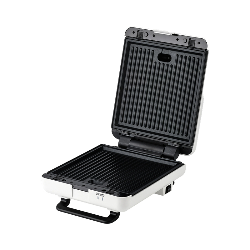 BJX-S026 4-Slice 180° Pembuat Grill & Sandwic Terbuka dengan Kawalan 3 Tahap dan Dulang Titisan Minyak
