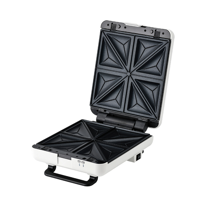 BJX-S026 4-Slice 180° Pembuat Grill & Sandwic Terbuka dengan Kawalan 3 Tahap dan Dulang Titisan Minyak
