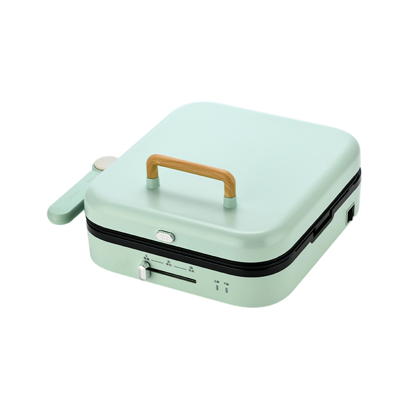 BJX-S022 28x28cm 180° Membuka dan Menutup Kawalan Suhu Plat Boleh Alih Alih Grill Besar